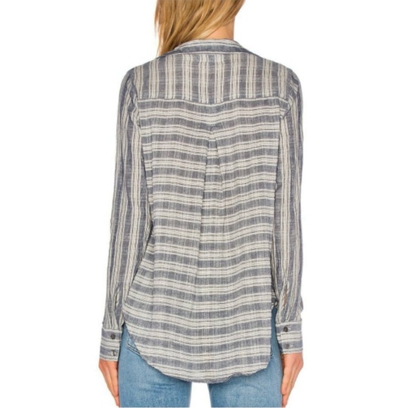 10‎ Crosby Derek Lam striped button down shirt - Picture 3 of 8